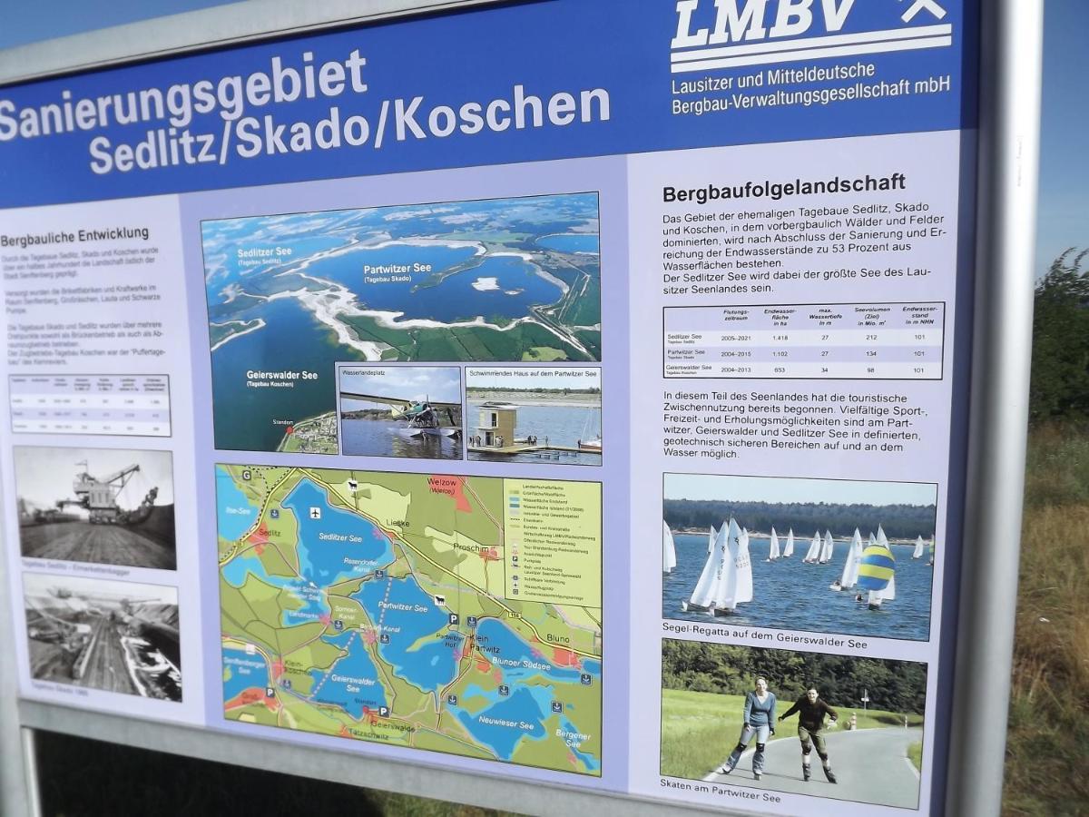 Grosszuegige Ferienwohnung Am Waldesrand Im Seenland Lauta Luaran gambar